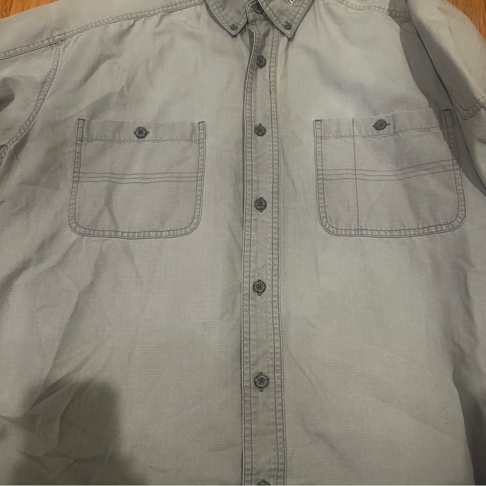 Mossy Oak XL Open Range‎ gray button up 100% cotton shirt gorpcore - Picture 7 of 7